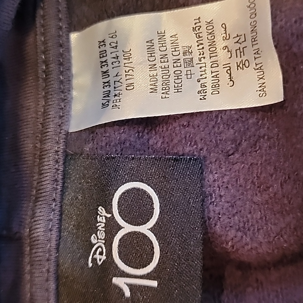 Disney 100 Gray Tinkerbell Pull Over Hoodie. 3X - Picture 4 of 5